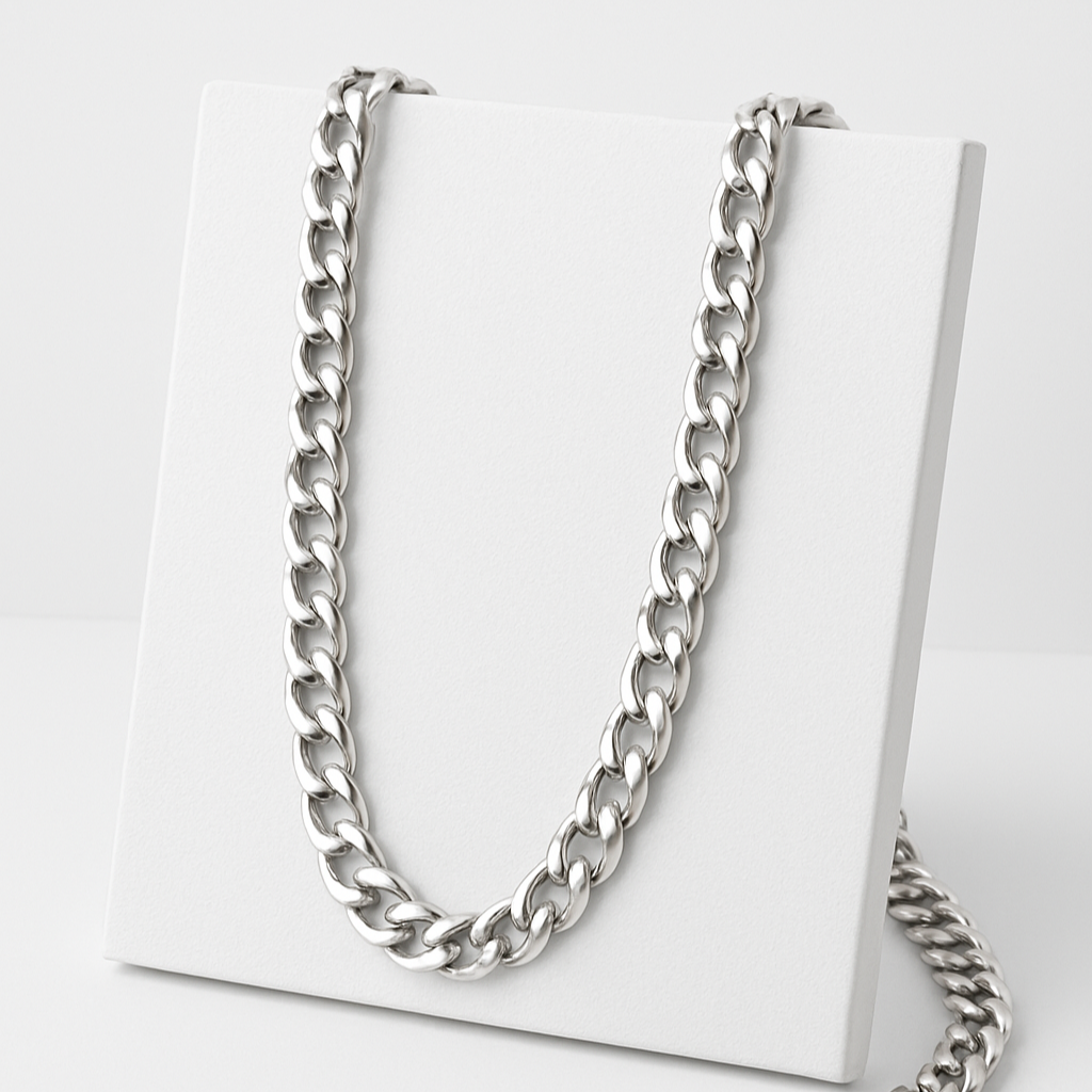 Cuban Curb Link Chain – Pure Stainless Steel Necklace | for Men & Boys