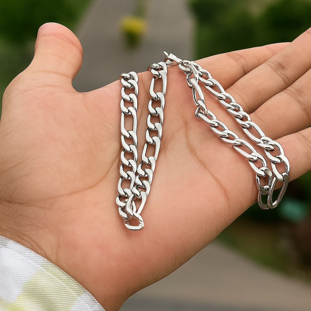 FIGARO ITALIAN STYLE CHAIN - Pure Stainless Steel - For Men & Boys