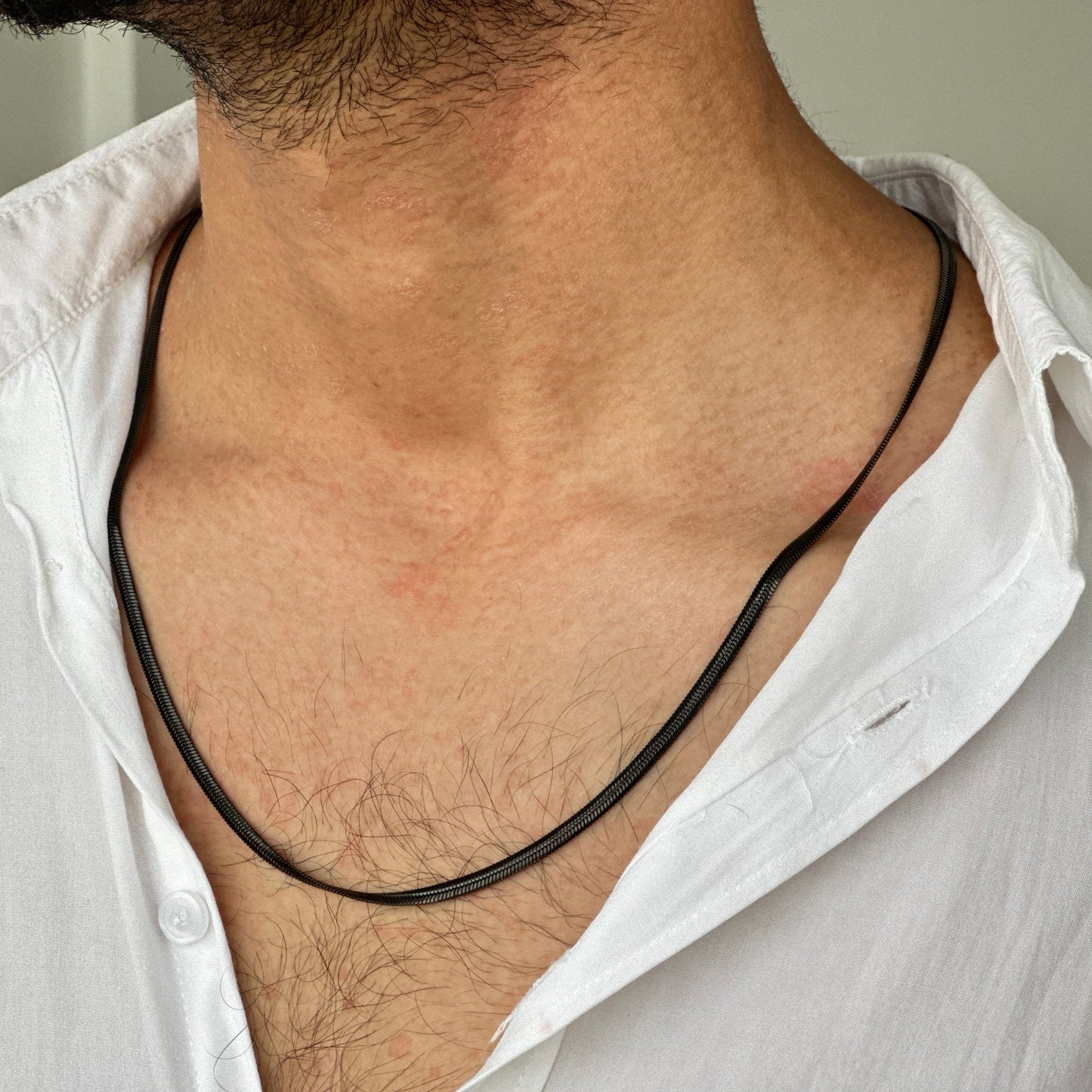 Premium Black & Gold Stainless Steel Sleek-Snake Chain