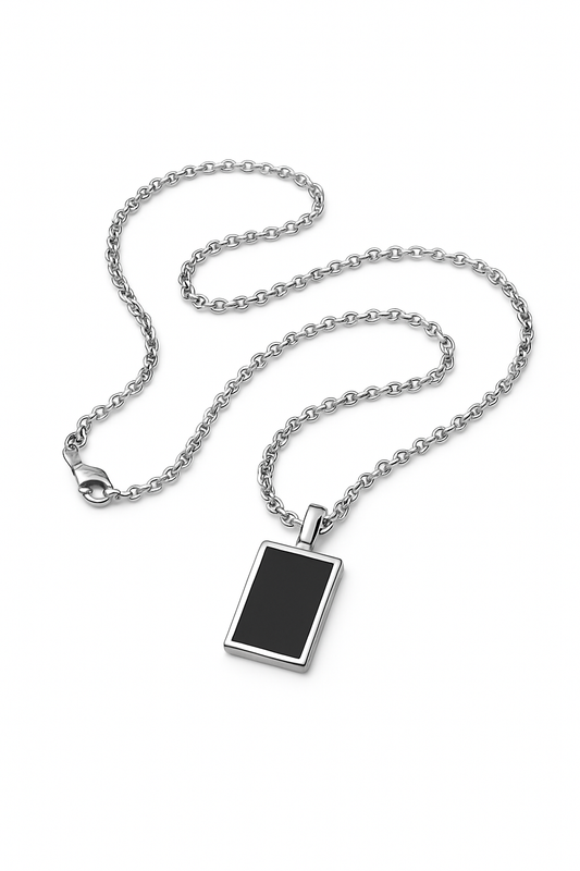 Black Diamond Locket- Pure Stainless Steel