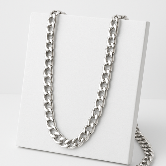 Cuban Curb Link Chain – Pure Stainless Steel Necklace | for Men & Boys