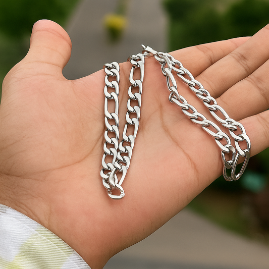 FIGARO ITALIAN STYLE CHAIN - Pure Stainless Steel - For Men & Boys